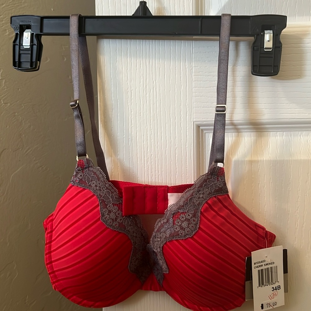 Cherry smoked red bra